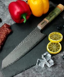 Couteau Bunka Chef Japonais 8 Pouces en Acier Damas VG10