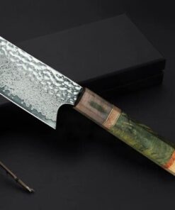 Couteau Bunka Chef Japonais Acier Damas VG10