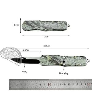 Couteau d’Arsouille Automatique OTF Opaque Alliage de Zinc, Manche Vert