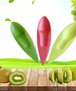 Couteau Kiwi en Plastique 2 en 1 Gadgets Multifonctions pour Éplucher, Trancher et Diviser les Fruits